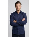 Life Style Butiken Ανδρικό Μακρυμάνικο πουκάμισο Slim Fit LS13620 Navy 4