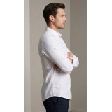 Life Style Butiken Ανδρικό Μακρυμάνικο πουκάμισο Slim Fit LS13620 Λευκό 3