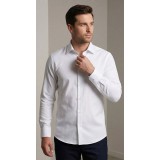 Life Style Butiken Ανδρικό Μακρυμάνικο πουκάμισο Slim Fit LS13620 Λευκό 4