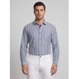 Life Style Butiken Ανδρικό Μακρυμάνικο πουκάμισο ριγέ Slim LS124036 Μπλε 2