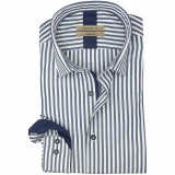 Life Style Butiken Ανδρικό Μακρυμάνικο πουκάμισο ριγέ Slim LS124036 Μπλε 5