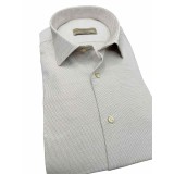 Life Style Butiken Ανδρικό Μακρυμάνικο πουκάμισο Slim Fit Ανάγλυφο υφασμα LS126008 Μπεζ 7