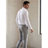 Life Style Butiken Ανδρικό Μακρυμάνικο πουκάμισο τύπου Oxford Slim Fit LS126008 Λευκό 4