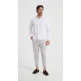 Life Style Butiken Ανδρικό μακρυμάνικο πουκάμισο Oxfort LS126205 Λευκό 4