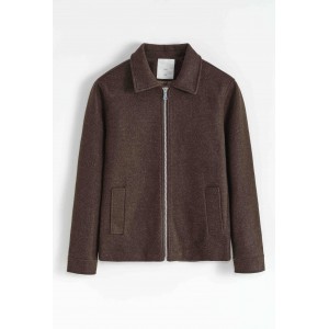 Life Style Butiken Ανδρικό Jacket τύπου Wool LS1310229 Καφέ