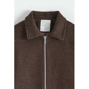 Life Style Butiken Ανδρικό Jacket τύπου Wool LS1310229 Καφέ