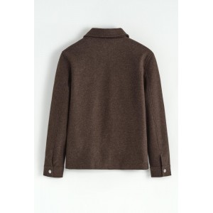 Life Style Butiken Ανδρικό Jacket τύπου Wool LS1310229 Καφέ