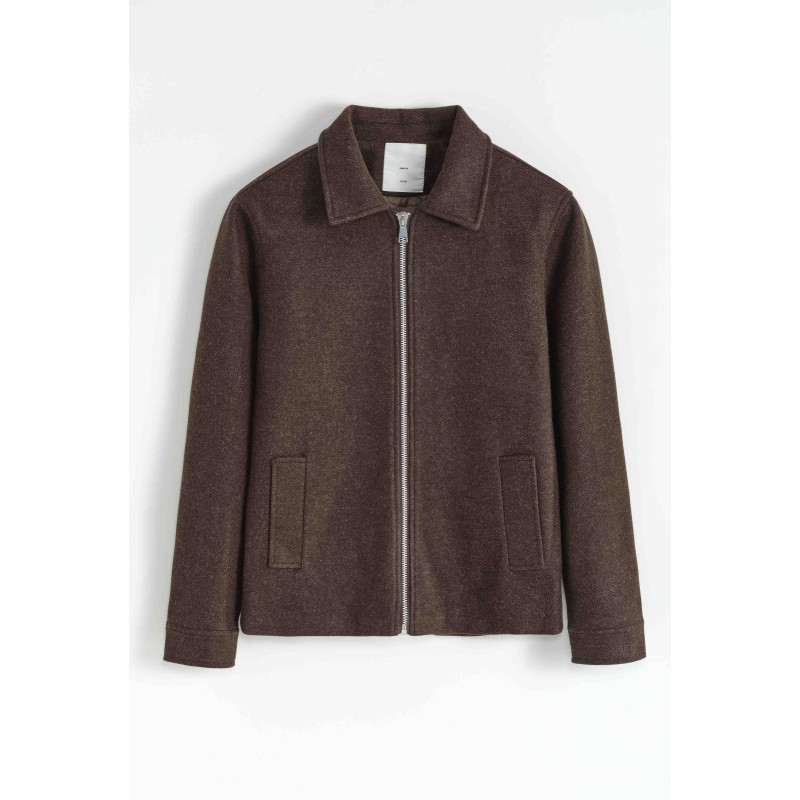 Life Style Butiken Ανδρικό Jacket τύπου Wool LS1310229 Καφέ Ανδρικά