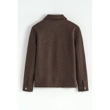 Life Style Butiken Ανδρικό Jacket τύπου Wool LS1310229 Καφέ 3