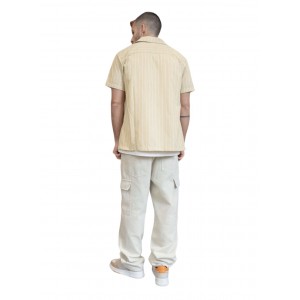 FRILIVIN VJ455-5 BEIGE Ανδρικό Jean Παντελόνι Cargo Με Πλαϊνές Τσέπες 