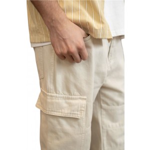 FRILIVIN VJ455-5 BEIGE Ανδρικό Jean Παντελόνι Cargo Με Πλαϊνές Τσέπες 