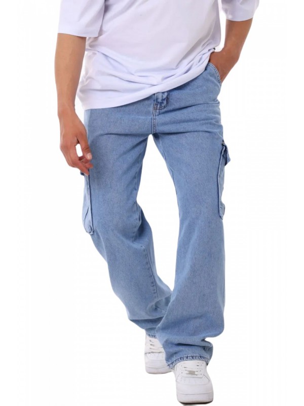 Life Style Butiken 17539 Light Blue Ανδρικό Jean Παντελόνι Με Πλαϊνές Τσέπες
