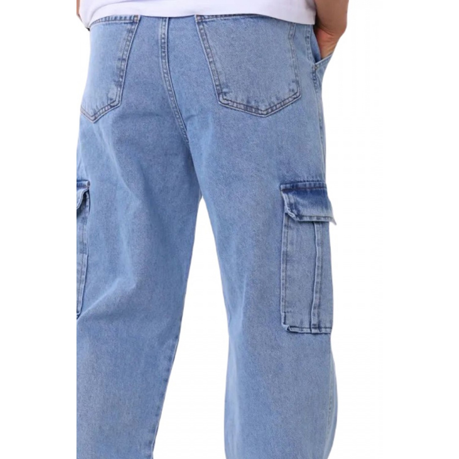 Life Style Butiken 17539 Light Blue Ανδρικό Jean Παντελόνι Με Πλαϊνές Τσέπες