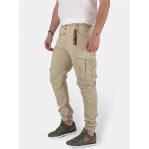 Ανδρικό λεπτό cargo παντελόνι Back 2 Jeans N16 Μπεζ