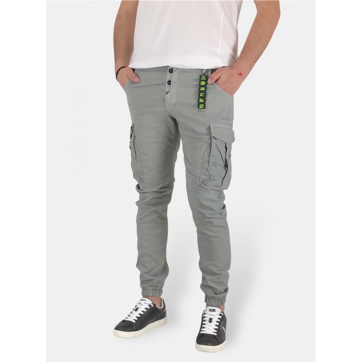 Ανδρικό λεπτό cargo παντελόνι Back 2 Jeans N16 Γκρι