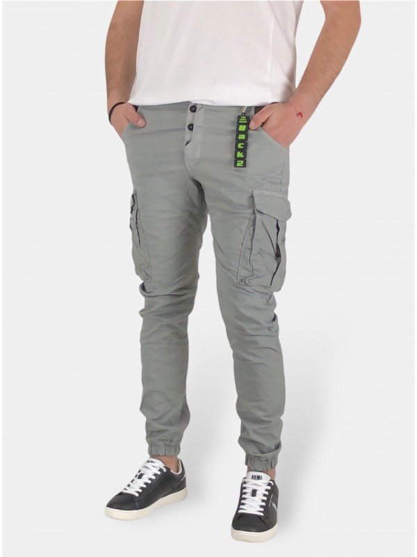 Ανδρικό λεπτό cargo παντελόνι Back 2 Jeans N16 Γκρι