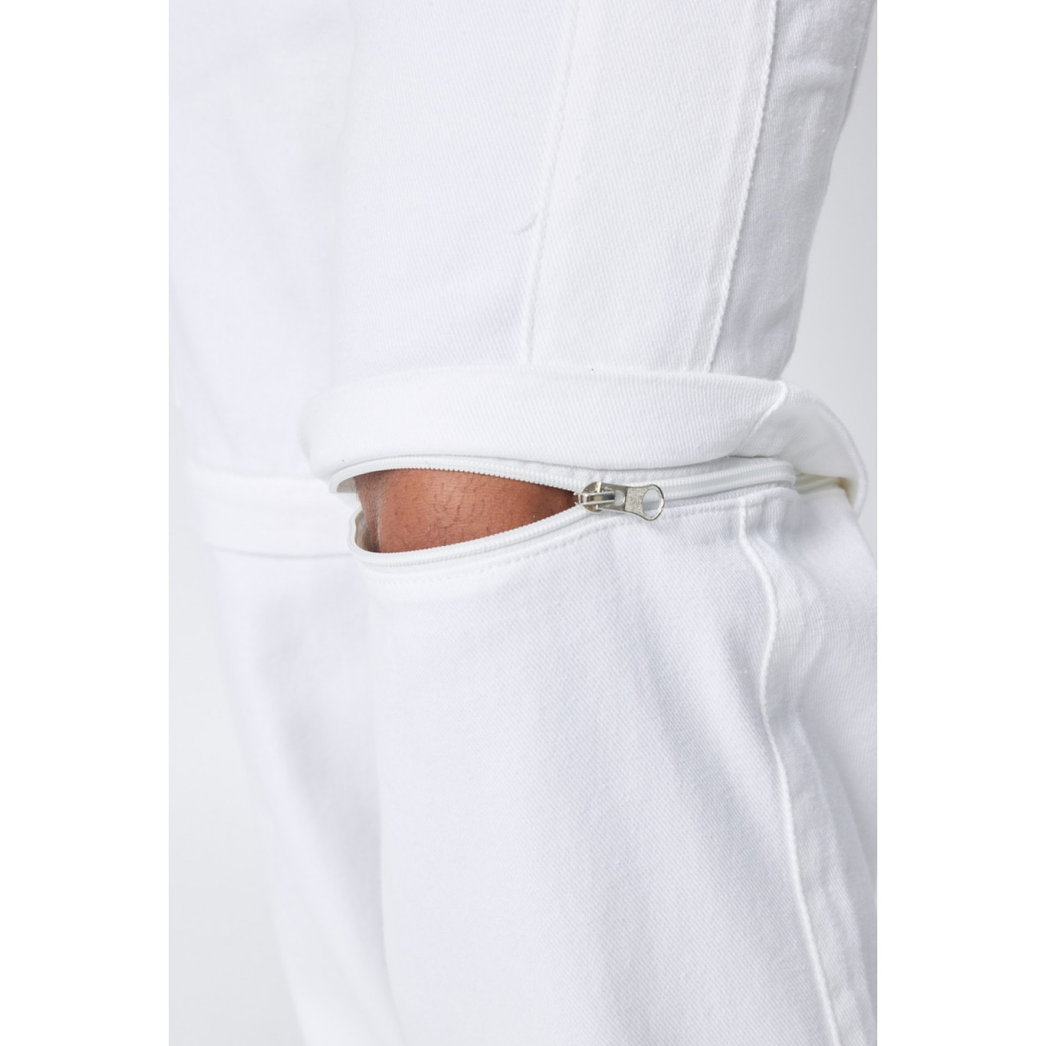 Life Style Butiken Ανδρικό Jean Παντελόνι Baggy Με Πλαϊνές Τσέπες LS1459 White