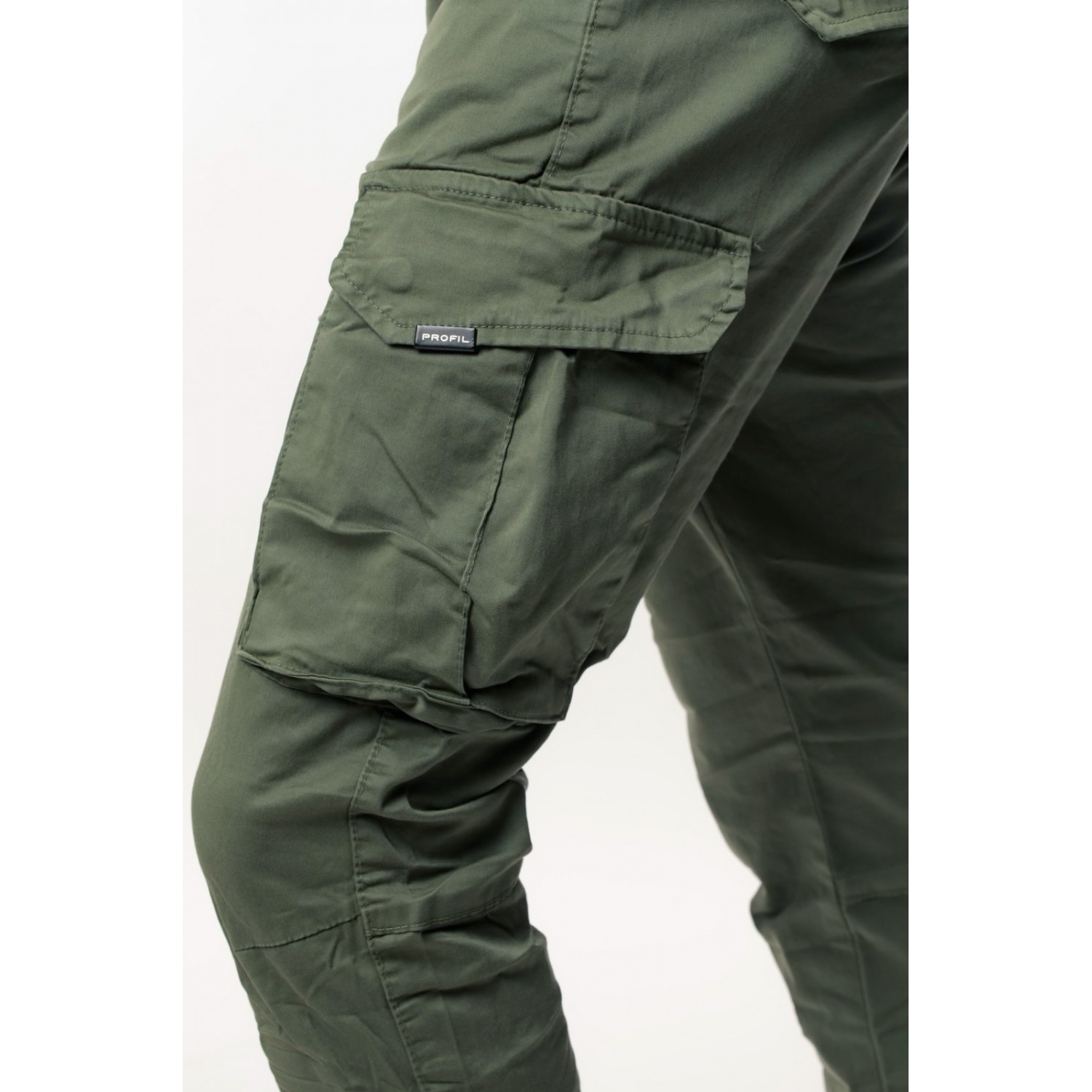 Life Style Butiken 390 Χακί Ανδρικό Cargo Παντελόνι Με Πλαϊνές Τσέπες