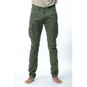 Life Style Butiken 390 Χακί Ανδρικό Cargo Παντελόνι Με Πλαϊνές Τσέπες