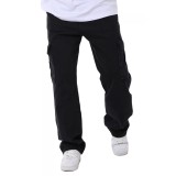 Life Style Butiken 16845 BLACK Ανδρικό Jean Παντελόνι Baggy Με Πλαϊνές Τσέπες 1
