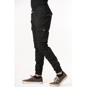 Life Style Butiken Ανδρικό Cargo παντελόνι LS1380 Black Κανονική Εφαρμογή