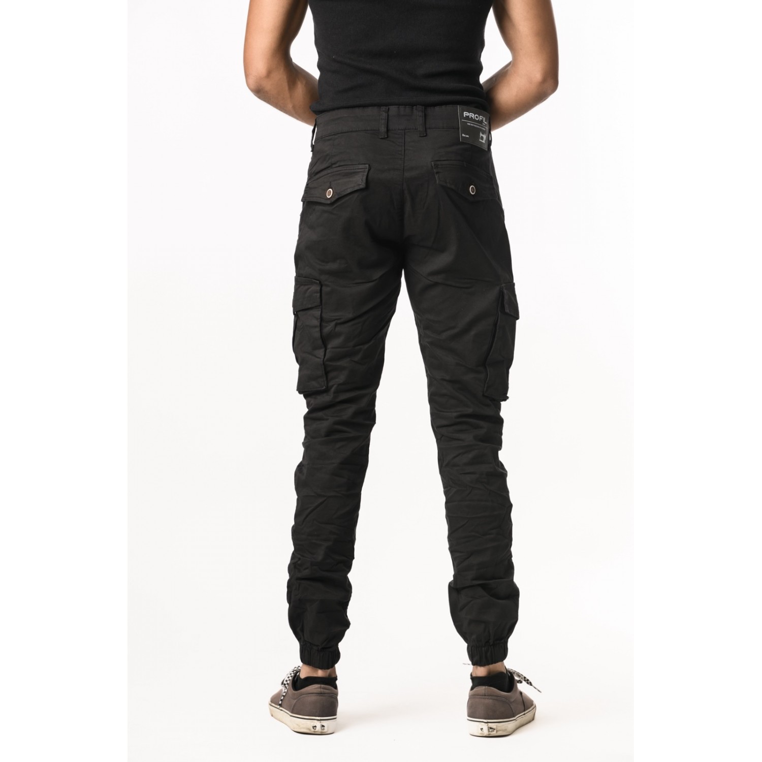 Life Style Butiken Ανδρικό Cargo παντελόνι LS1380 Black Κανονική Εφαρμογή