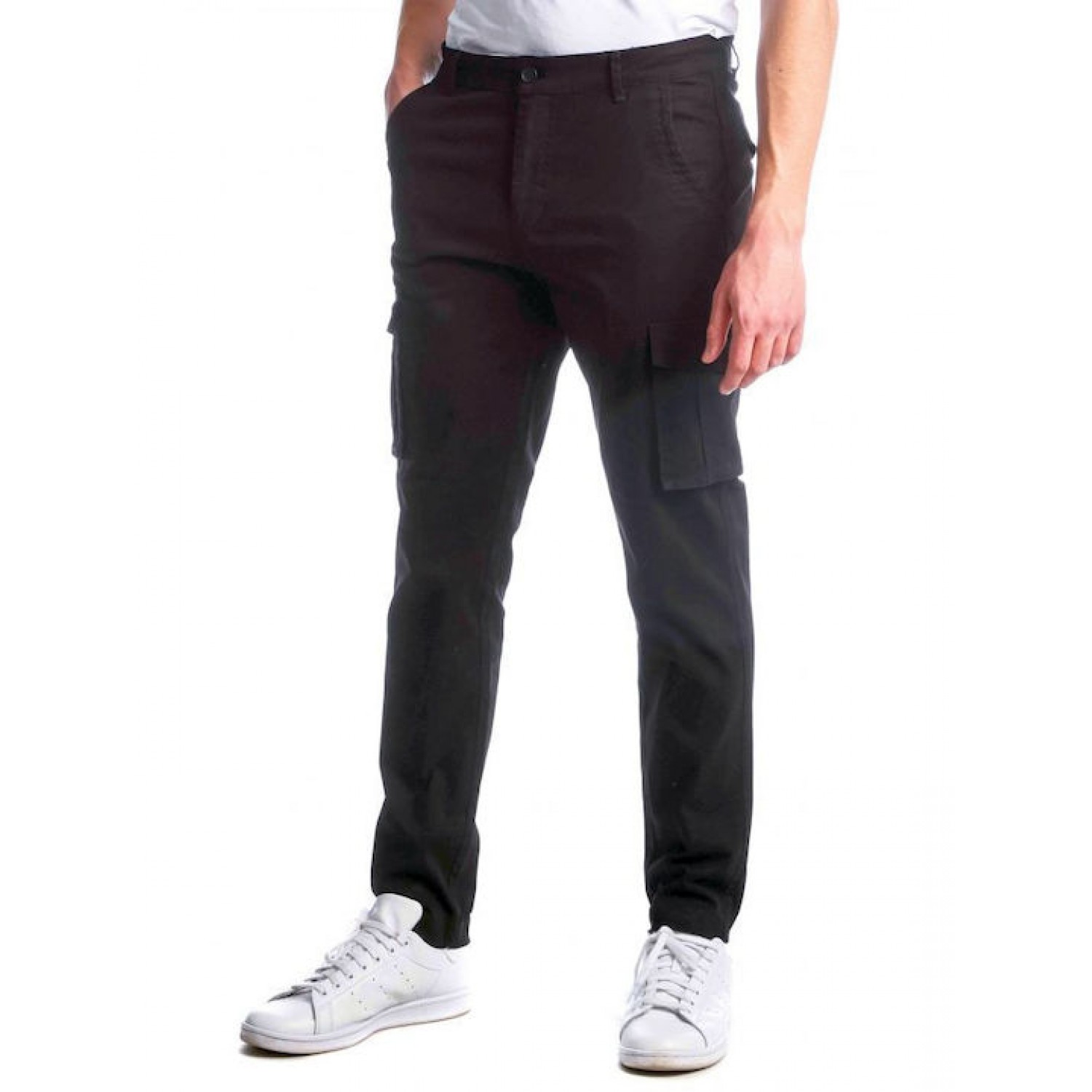 Paco & Co Ανδρικό Παντελόνι Cargo Μαύρο 2298601 BLACK