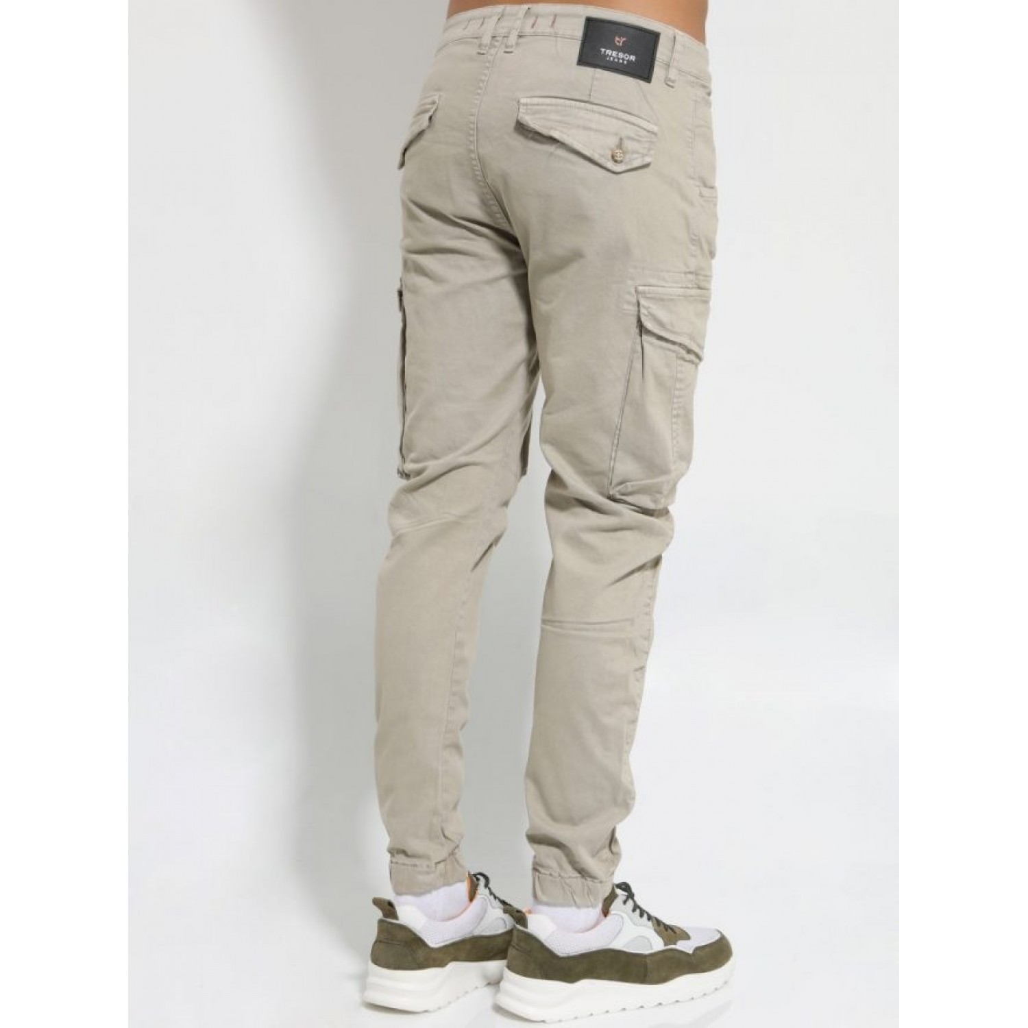 Aνδρικό παντελόνι cargo Tresor 6130 Μπεζ