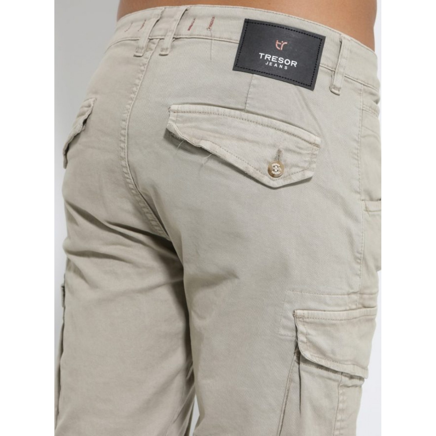 Aνδρικό παντελόνι cargo Tresor 6130 Μπεζ