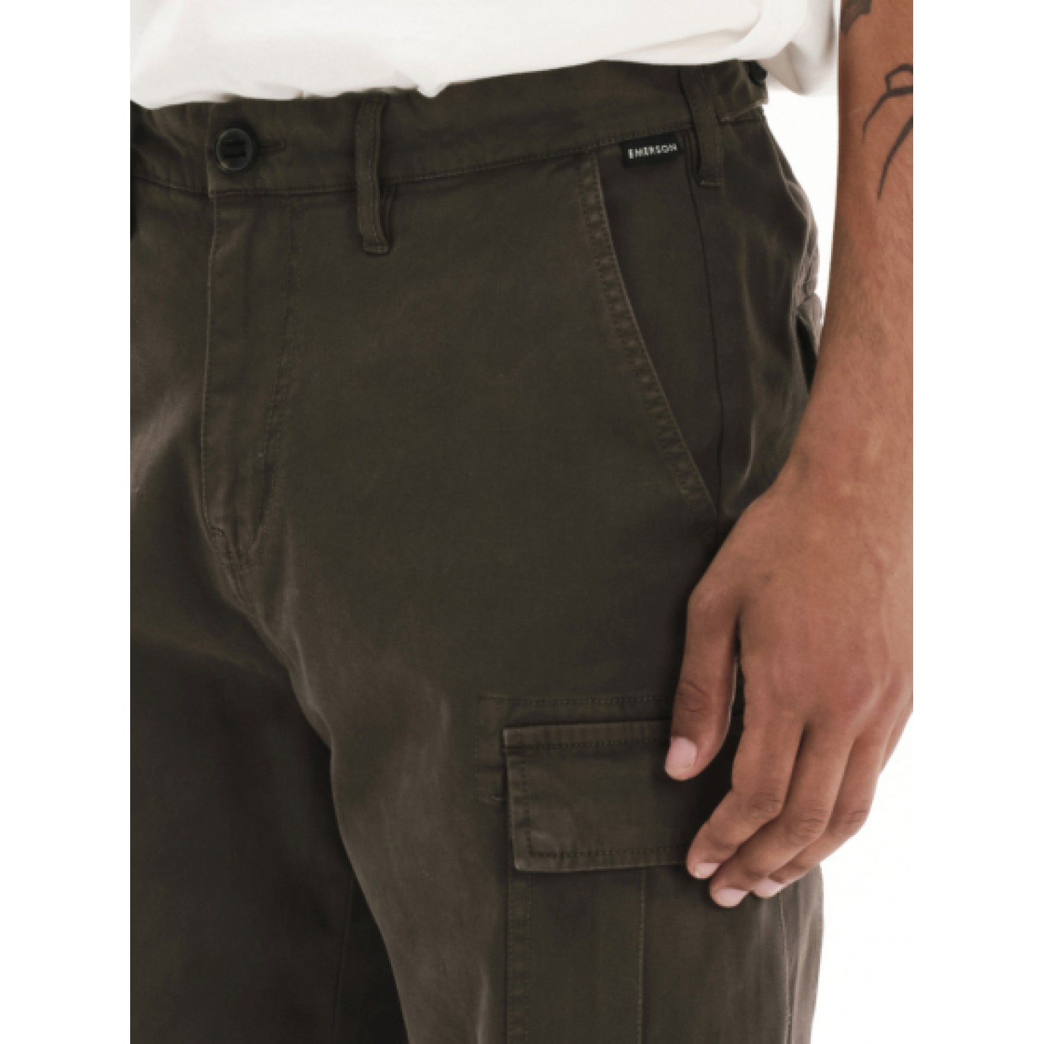 EMERSON ΑΝΔΡΙΚΟ ΠΑΝΤΕΛΟΝΙ CARGO CUFFED 252.EM42.09 D. OLIVE