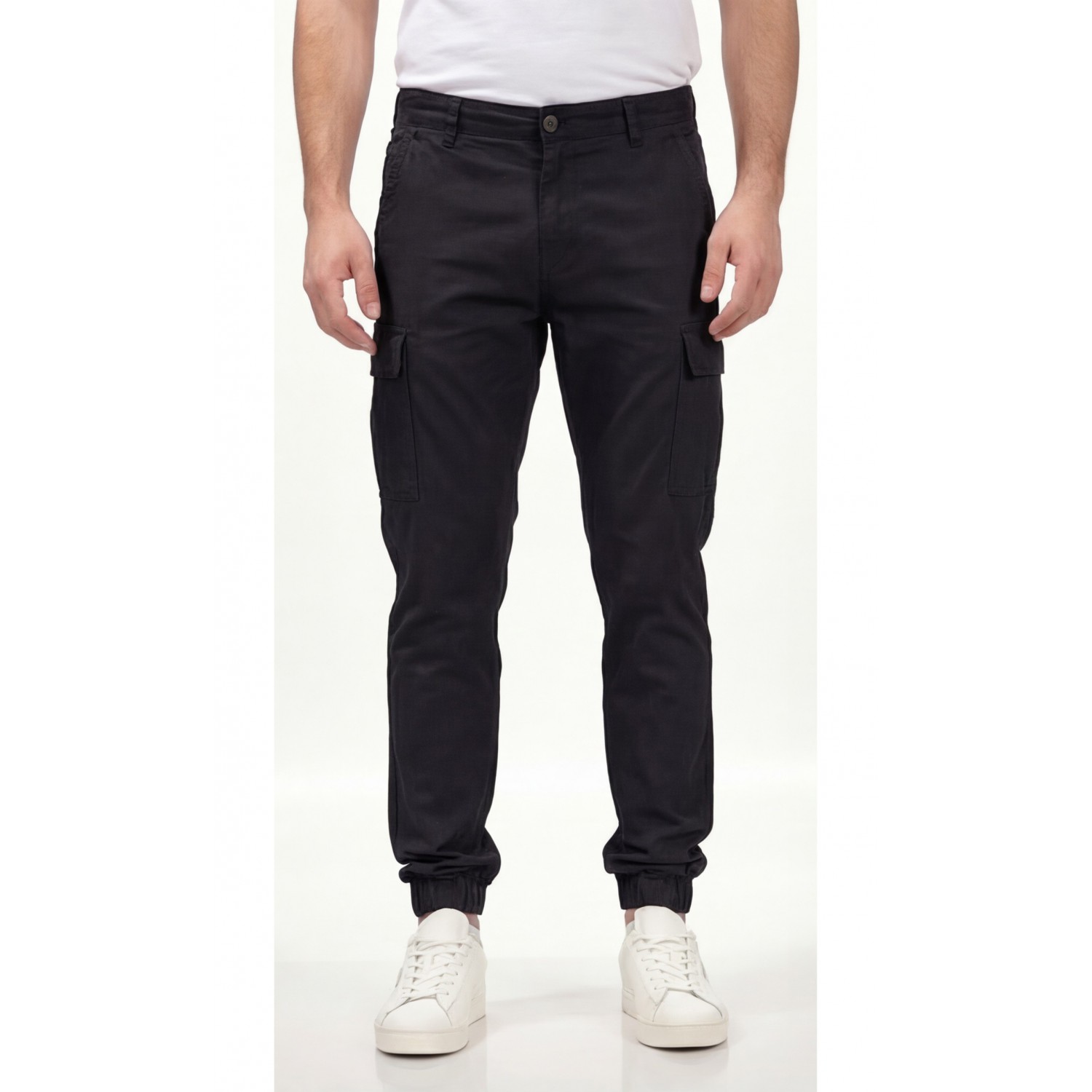 Life Style Butiken Ανδρικό Cargo παντελόνι χωρίς λάστιχο στον αστράγαλο LS1126.MW716.177.100 Black