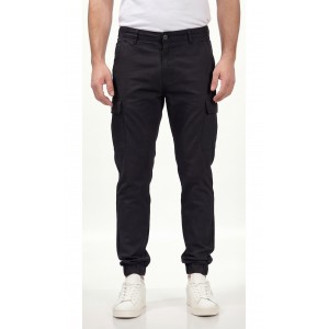 Life Style Butiken Ανδρικό Cargo παντελόνι χωρίς λάστιχο στον αστράγαλο LS1126.MW716.177.100 Black
