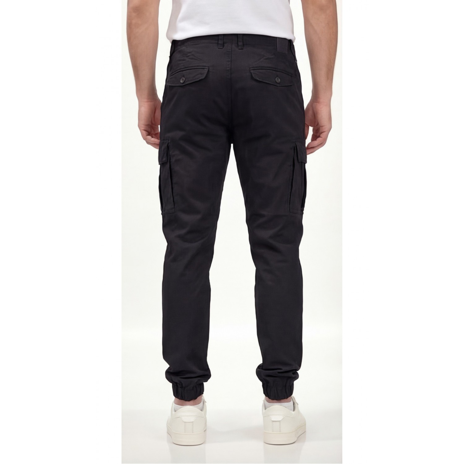 Life Style Butiken Ανδρικό Cargo παντελόνι χωρίς λάστιχο στον αστράγαλο LS1126.MW716.177.100 Black