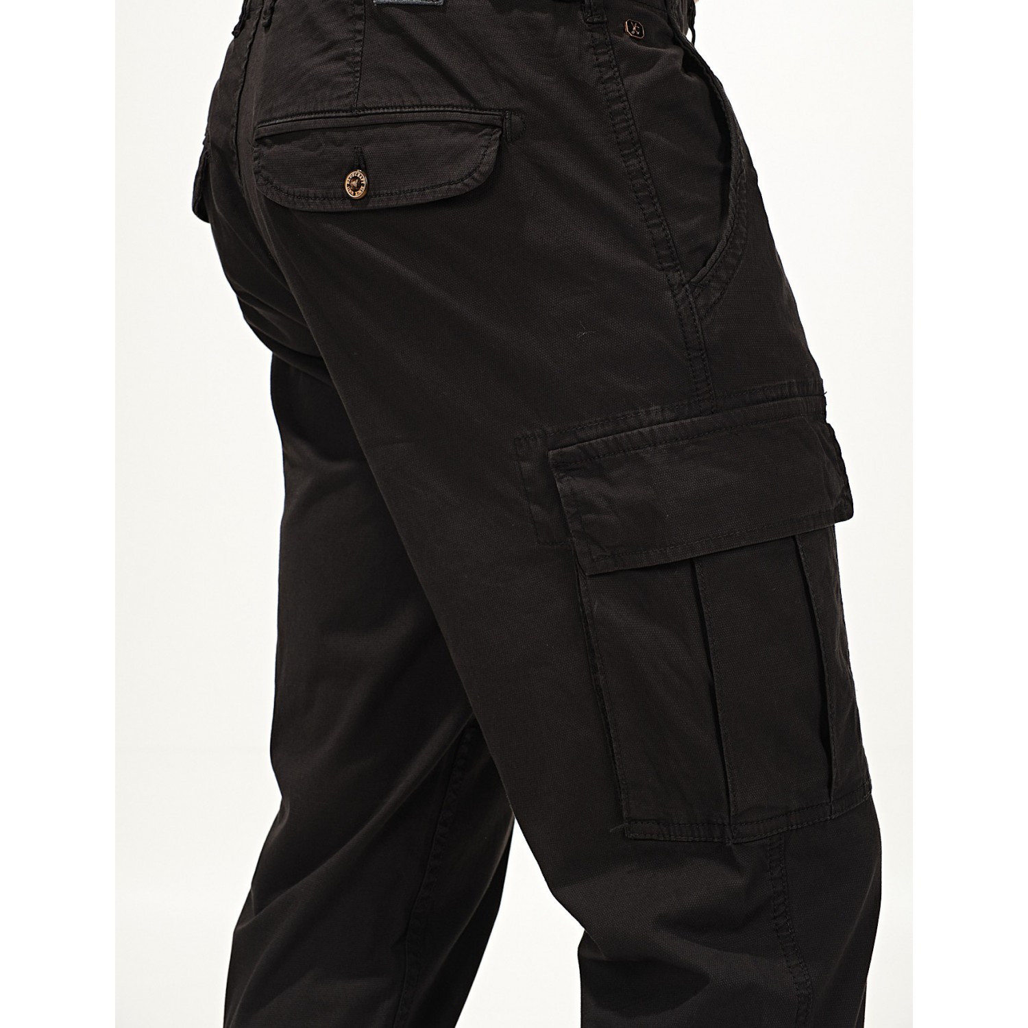 Life Style Butiken Ανδρικό Cargo παντελόνι χωρίς λάστιχο στον αστράγαλο LS1126.MW716.177.100 Black