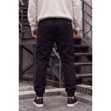 Life Style Butiken Ανδρικό Cargo Jogger παντελόνι με λάστιχο στον αστράγαλο και στη μέση LS11370 Black 3
