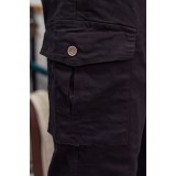 Life Style Butiken Ανδρικό Cargo Jogger παντελόνι με λάστιχο στον αστράγαλο και στη μέση LS11370 Black 7