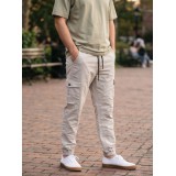 Life Style Butiken Ανδρικό Cargo παντελόνι με λάστιχο στον αστράγαλο LS1370 Γκρι 1