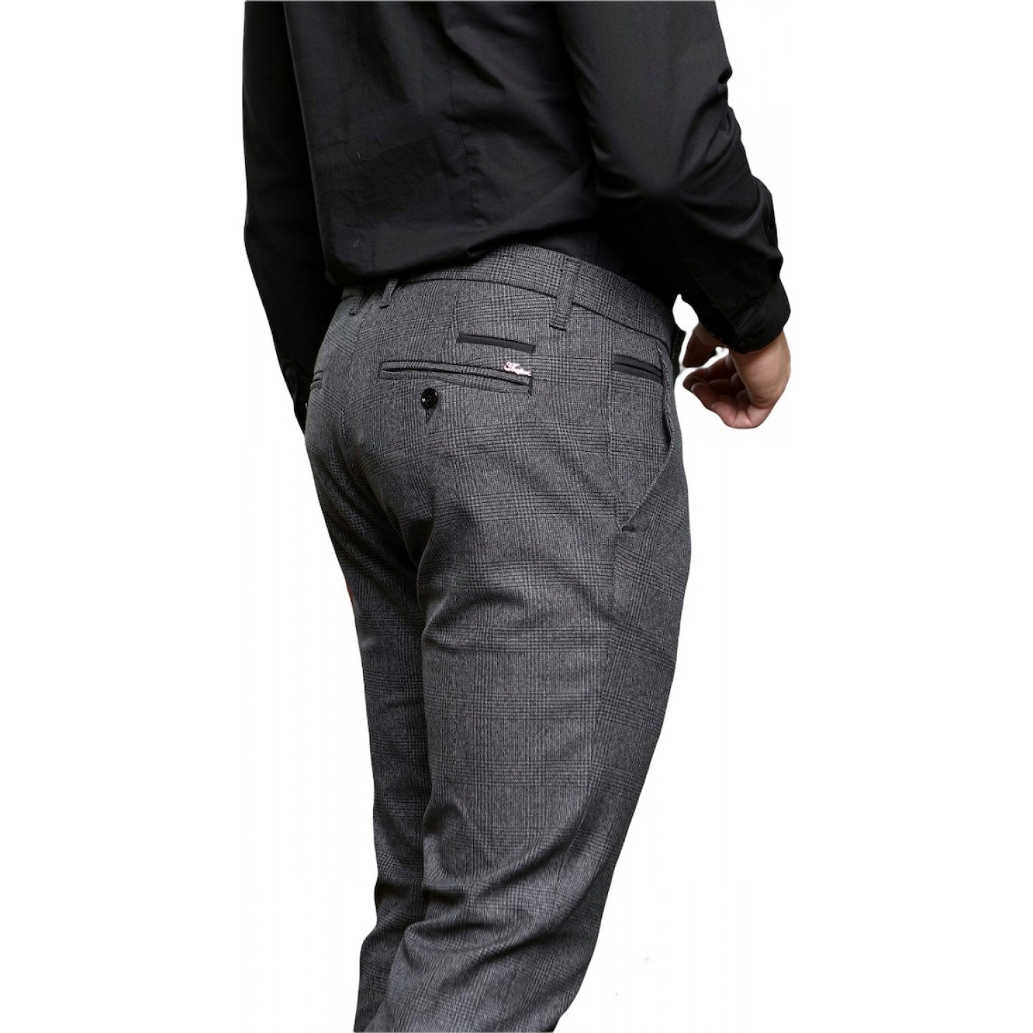 Ανδρικό παντελόνι TRESOR CARLO σε γκρι χρώμα σε ύφασμα εξαιρετικής ποιότητας TRESOR 4579 ΓΚΡΙ ΚΑΡΟ