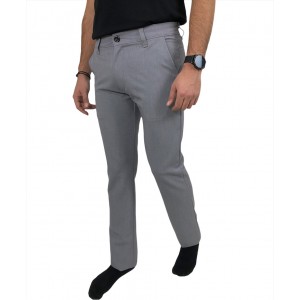 Ανδρικο Τσινος παντελονι για φθινόπωρο με ψηλό καβάλο και ελαστικό εξαιρετικής ποιότητας ύφασμα TRAFFIC TY8134-114 ΓΚΡΙ ΑΝΟΙΧΤΟ