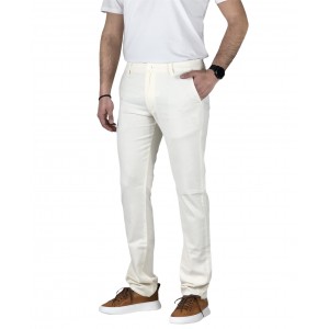 Ανδρικό Τσίνος παντελόνι TRAFFIC L-6030 ECRU