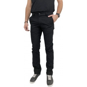 Ανδρικο Τσινος παντελονι για φθινόπωρο με ψηλό καβάλο και ελαστικό εξαιρετικής ποιότητας ύφασμα TRAFFIC RIVA ΜΑΥΡΟ