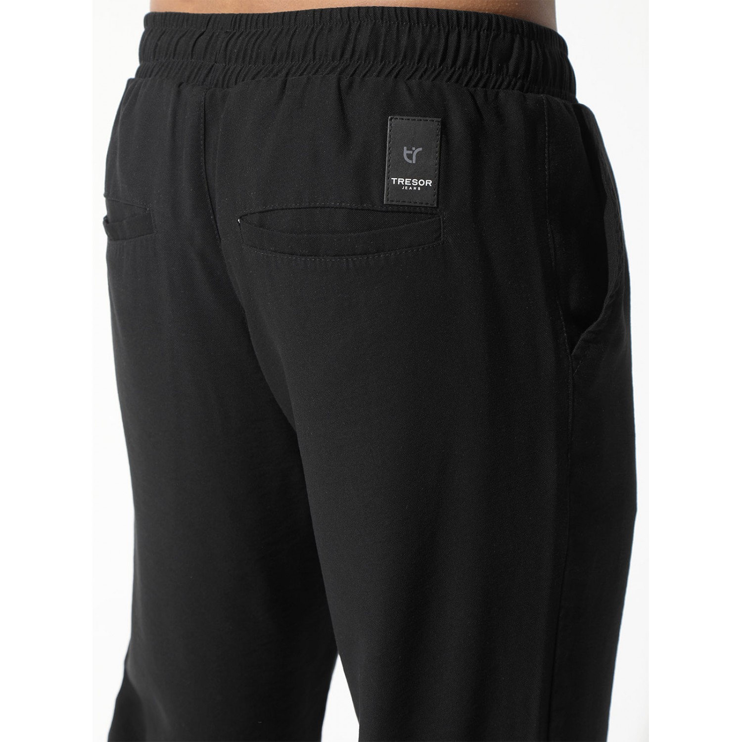 TRESOR Παντελόνι Με Λάστιχο Στην Μέση UGO 4153 Μαύρο
