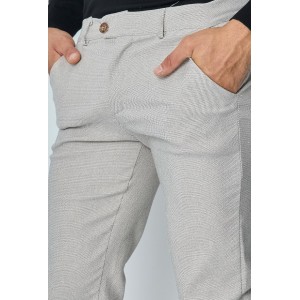 Life Style Butiken LS10290 Γκρι Ανδρικό Τσίνος Παντελόνι Slim Γραμμή