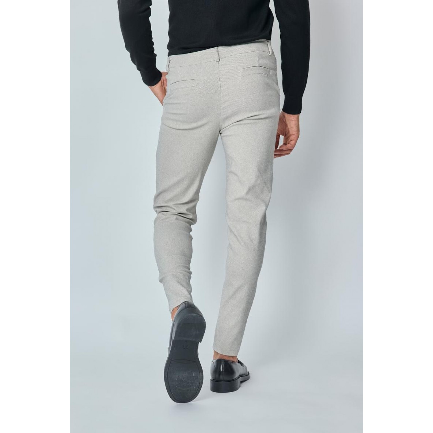 Life Style Butiken LS10290 Γκρι Ανδρικό Τσίνος Παντελόνι Slim Γραμμή