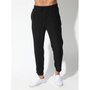 TRESOR Παντελόνι Με Λάστιχο Στην Μέση UGO 4153 Μαύρο