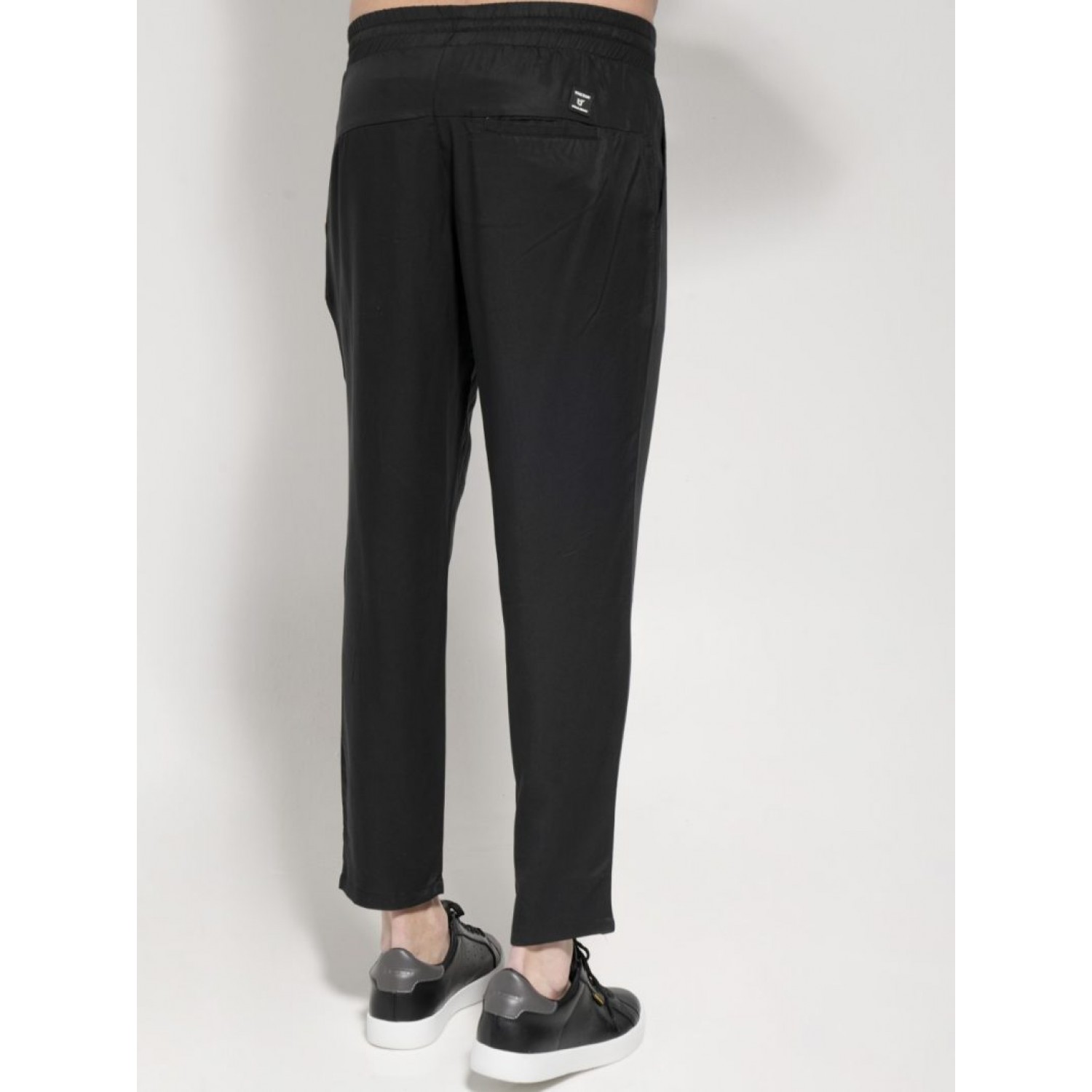 Life Style Butiken LS4182 Μαύρο Ανδρικό Παντελόνι Με Λάστιχο Στην Μέση Άνετη Εφαρμογή