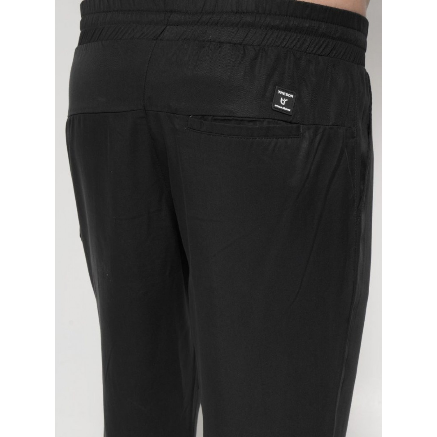 Life Style Butiken LS4182 Μαύρο Ανδρικό Παντελόνι Με Λάστιχο Στην Μέση Άνετη Εφαρμογή