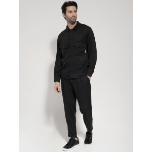 Life Style Butiken LS4182 Μαύρο Ανδρικό Παντελόνι Με Λάστιχο Στην Μέση Άνετη Εφαρμογή