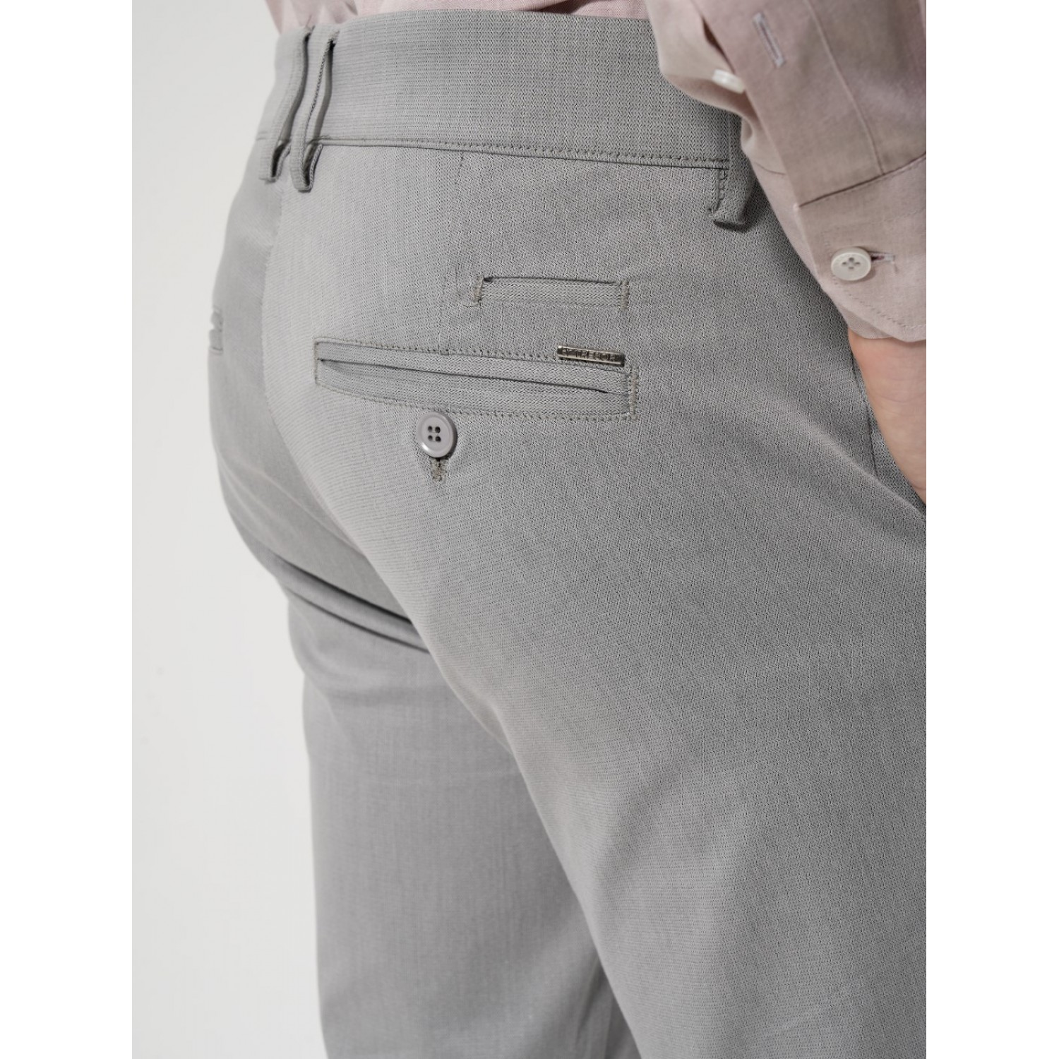 Life Style Butiken LS4483 Γκρι Ανδρικό Υφασμάτινο Παντελόνι Κανονική Εφαρμογή