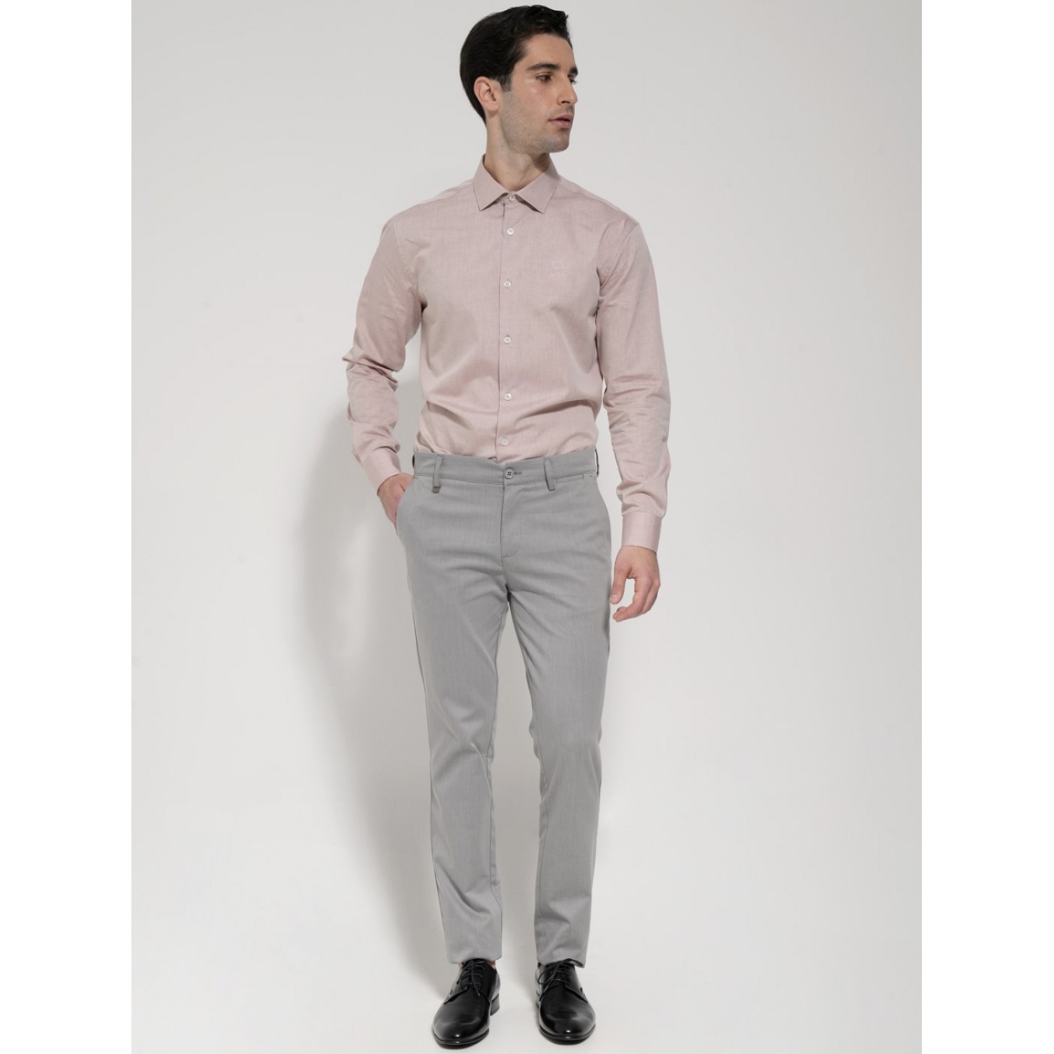 Life Style Butiken LS4483 Γκρι Ανδρικό Υφασμάτινο Παντελόνι Κανονική Εφαρμογή